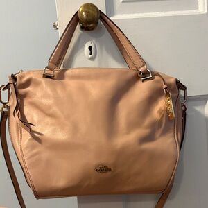 Coach Light Brown Leather Shoulder Bag